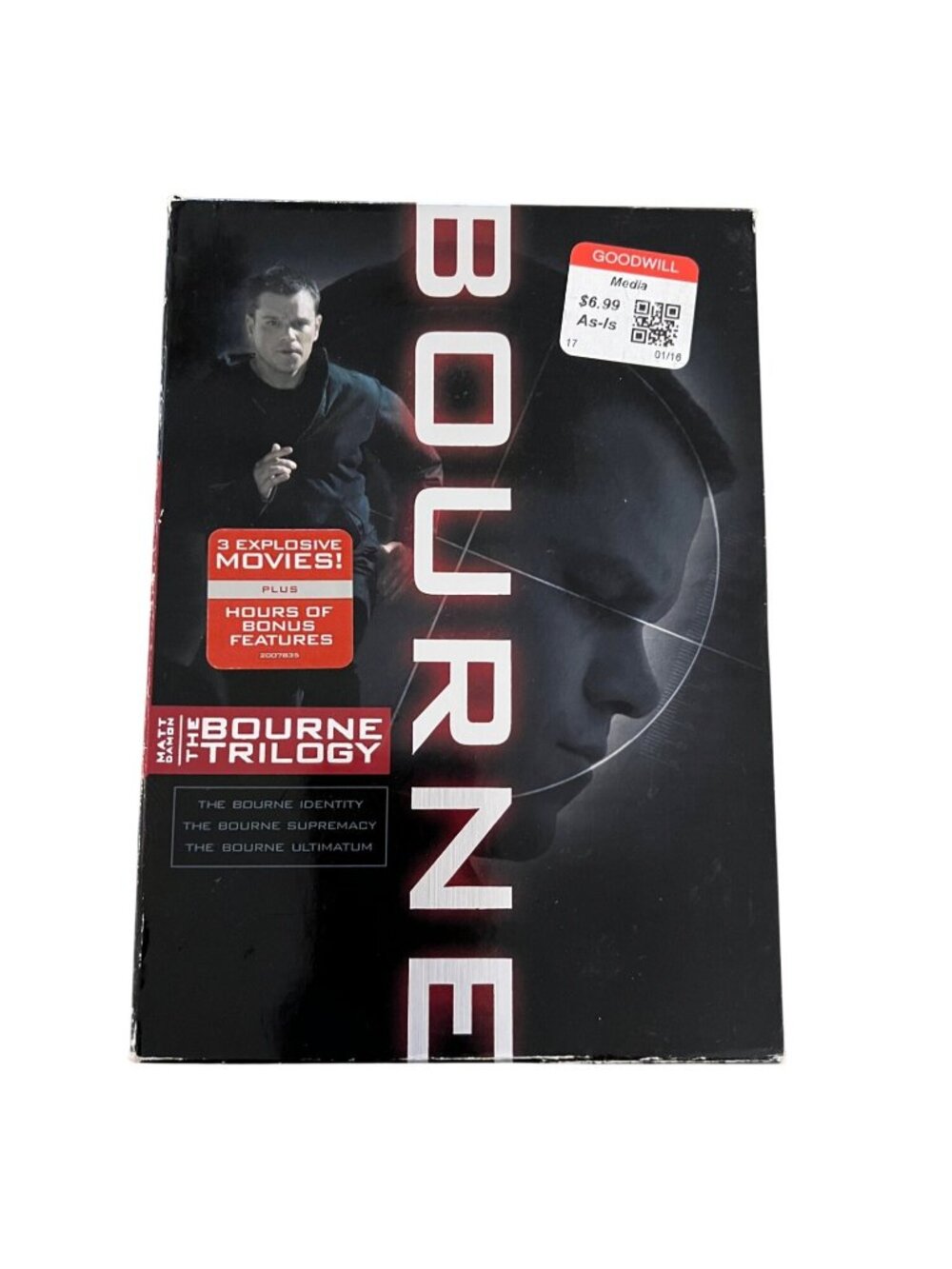 Bourne Trilogy Movie Collection 2007 DVD Matt Damon Action Thriller Three Films